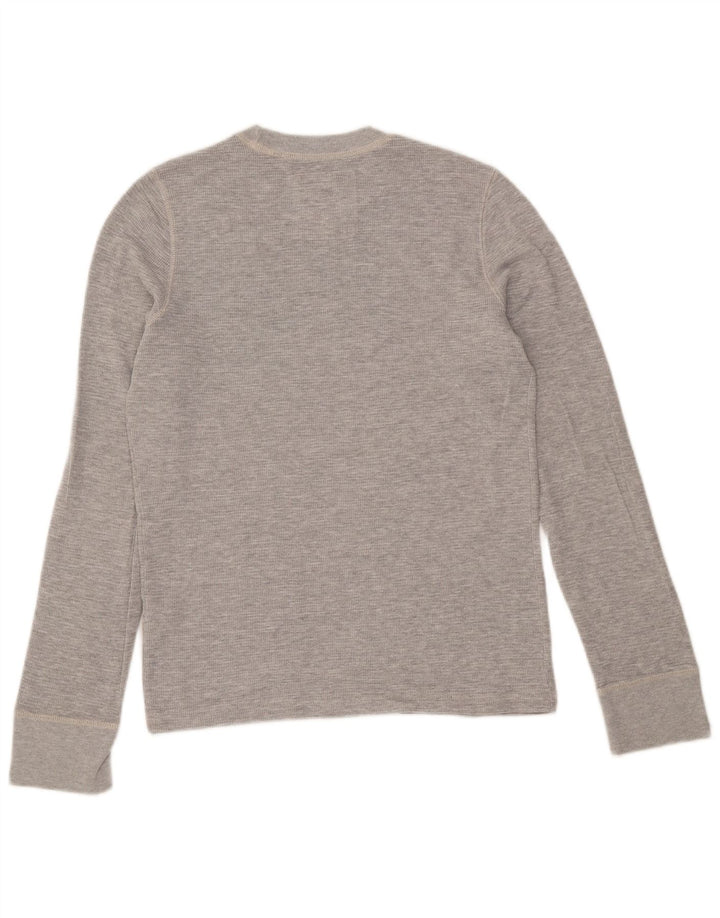 Hollister Herre Top Langærmet Lille Grå Bomuld