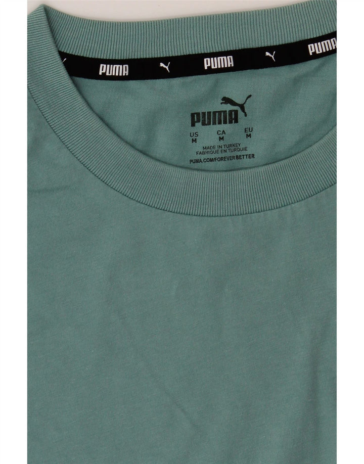 PUMA Mens T-Shirt Top Medium Green Vintage Puma and Second-Hand Puma from Messina Hembry 