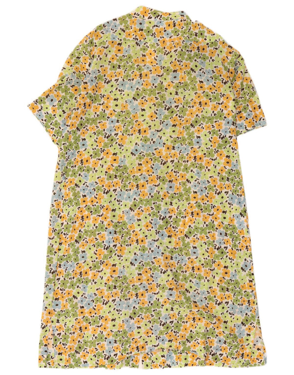 Vintage Kvinders Kortærmede Skjortekjole IT 44 Medium Multicolored Floral