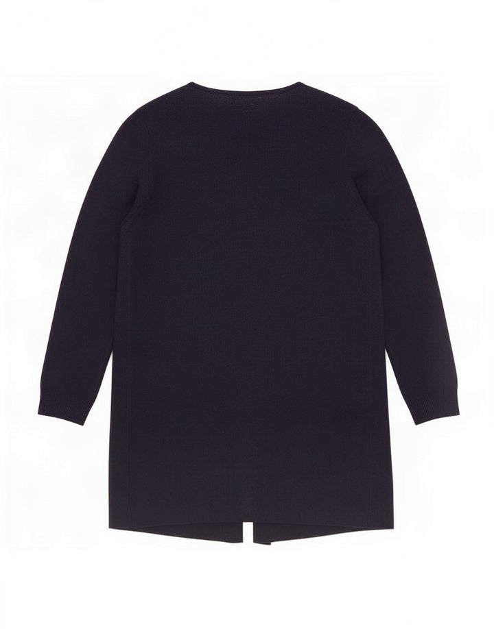 Marks & Spencer Womens Open Cardigan Sweater UK 12 Medium Navy Blue Akryl