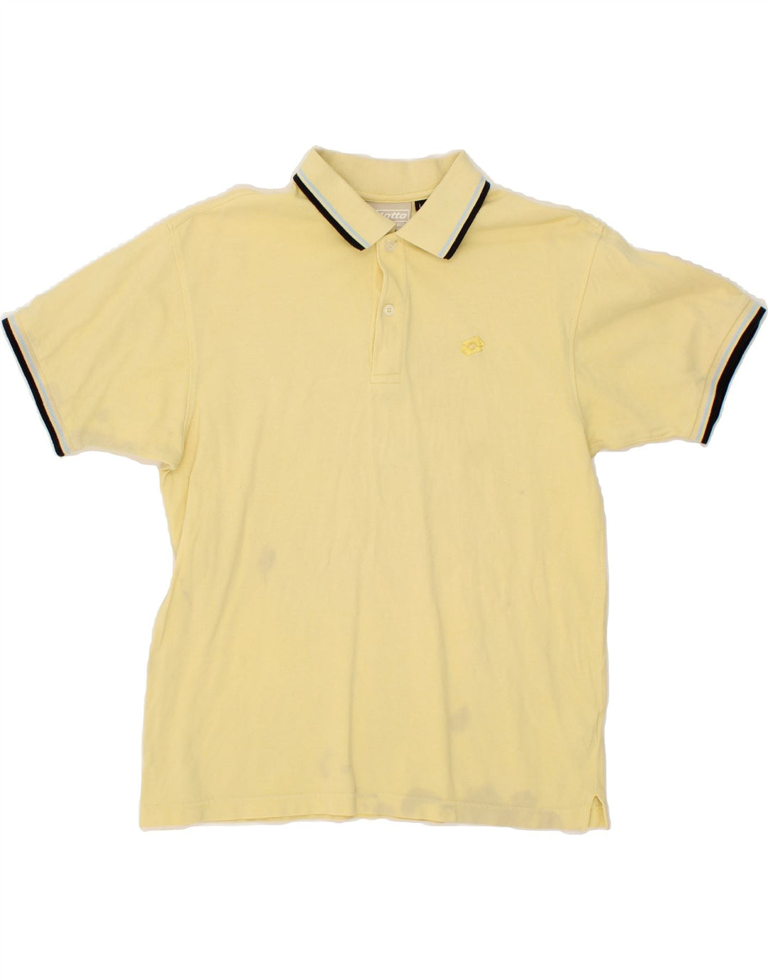 LOTTO Mens Polo Shirt Large Yellow Cotton Vintage Lotto and Second-Hand Lotto from Messina Hembry 