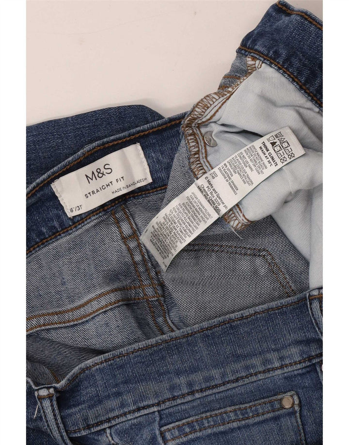 Marks & Spencer Straight Jeans til mænd W36 L31 Blå bomuld