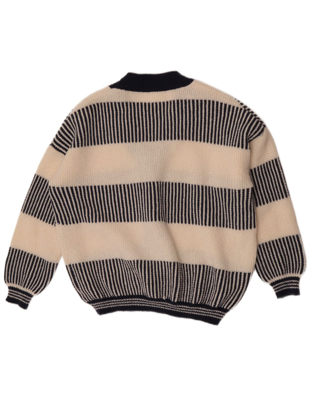 Vintage dame cardigan sweater UK 18 XL marineblå stribet