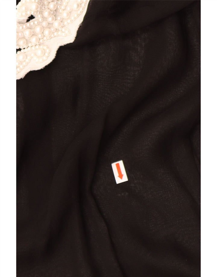 CRISTINA GAVIOLI Dame Se Through A-Line Kjole UK 10 Small Black