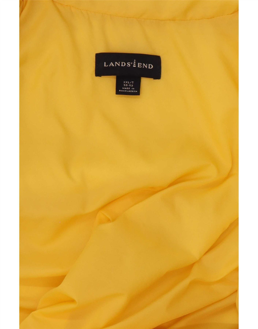 Lands End Herre Liner Polstret Jakke IT 50/52 2XL Gul Nylon