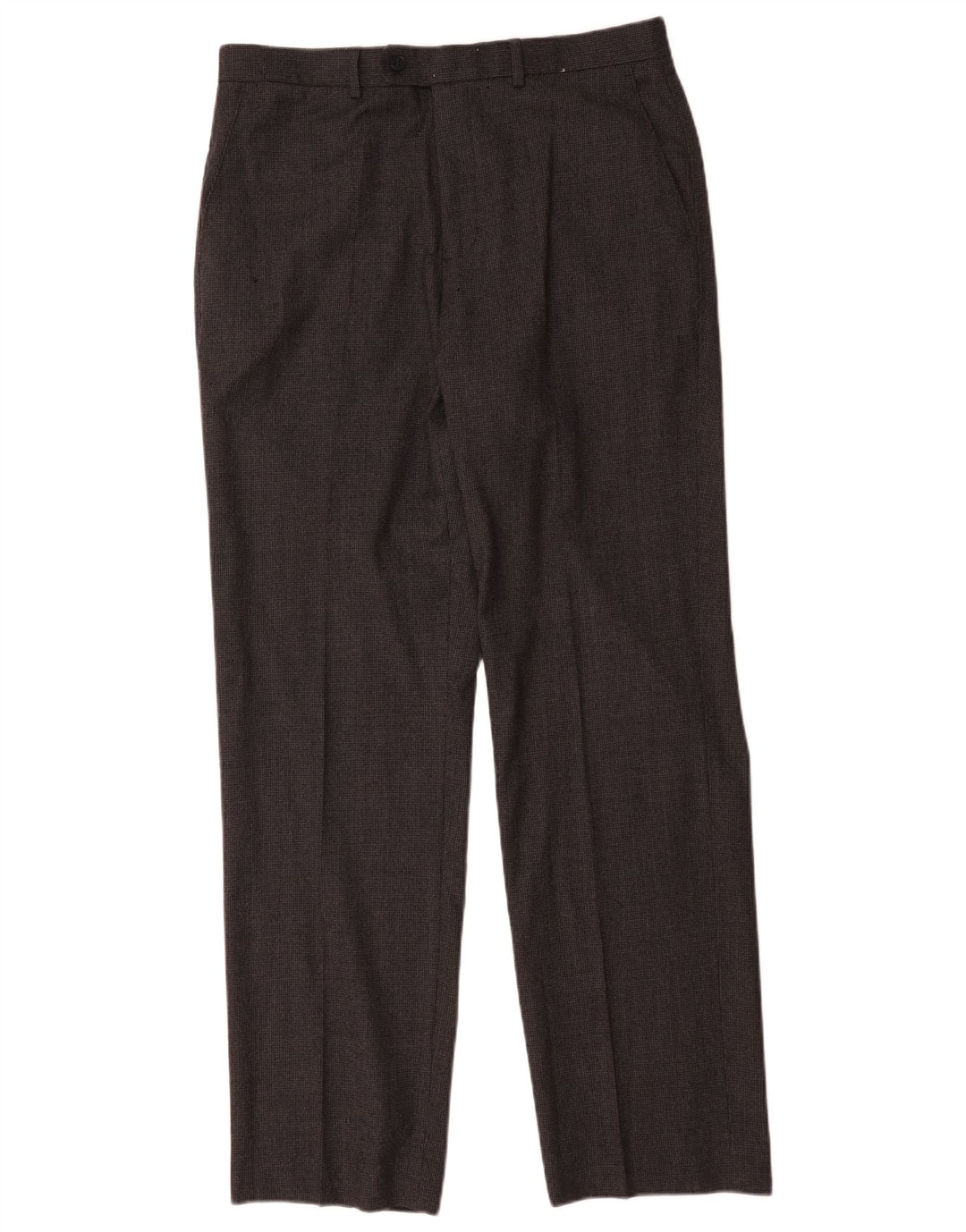 Marks & Spencer Straight Suit Bukser til mænd W34 L32 Grå uld