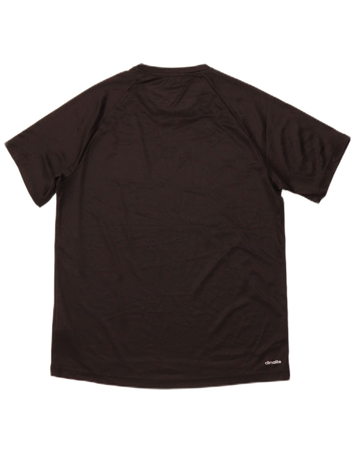 ADIDAS Herre Climalite T-Shirt Top Medium Sort Polyester Sports