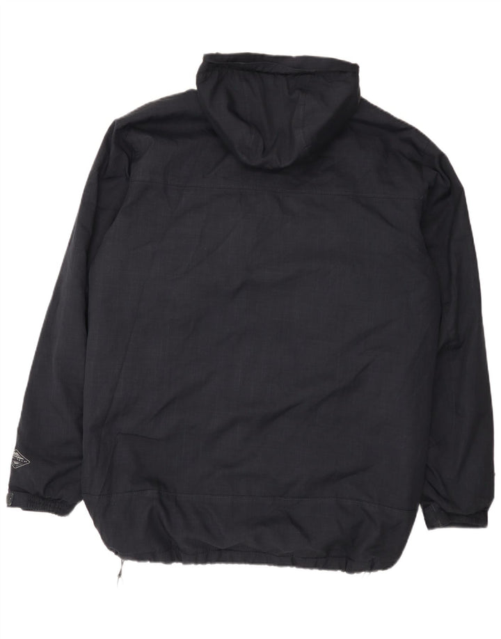 Columbia Herre Hooded Windbreaker Jacket UK 40 Large Navy Blue Polyester