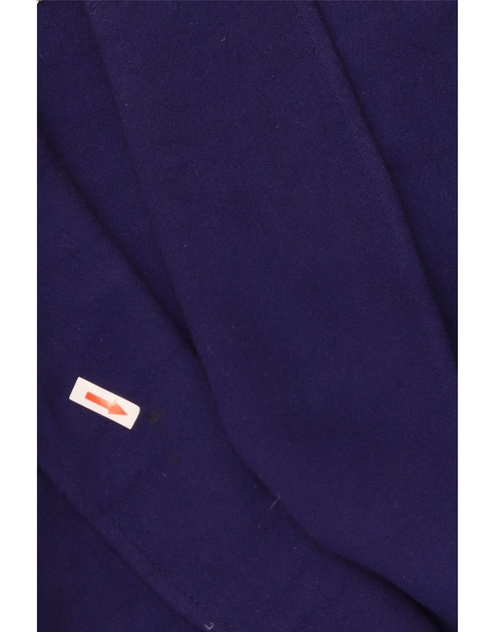 Vintage Dame Oversized Dobbeltradet Frakke IT 42 Medium Lilla Uld