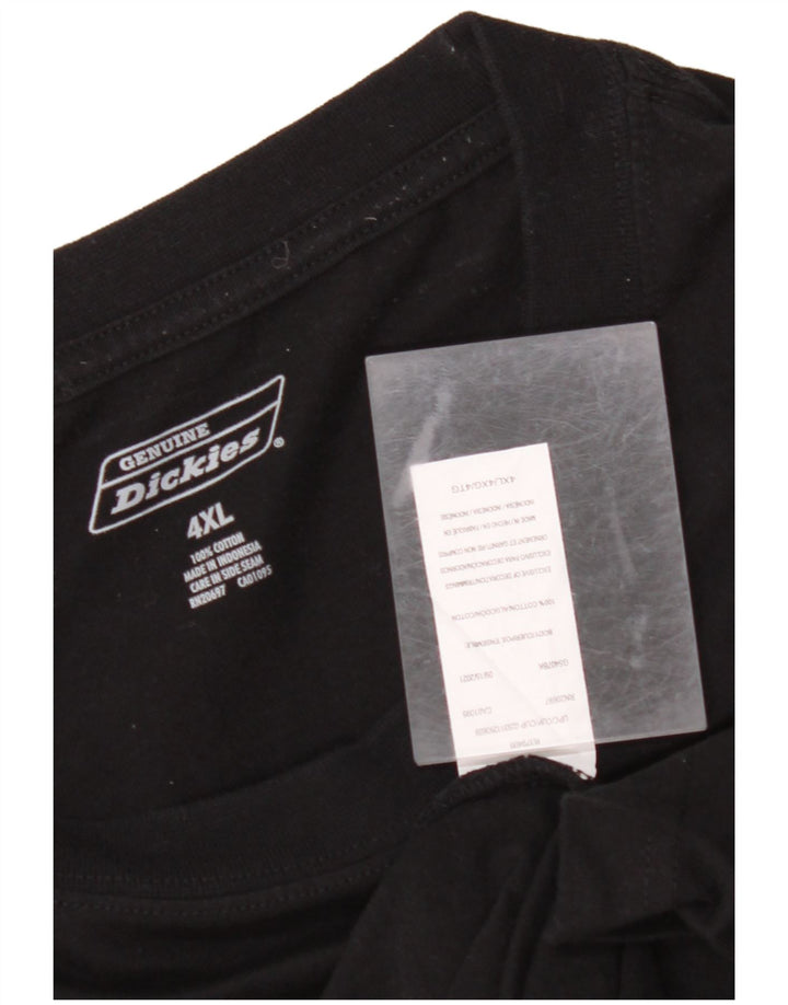 DICKIES Mens T-Shirt Top 4XL Black Cotton