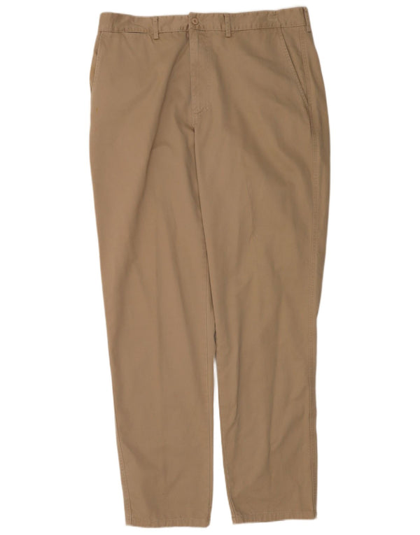 Avirex Mens Tapered Chino Trousers W38 L35 Beige Cotton