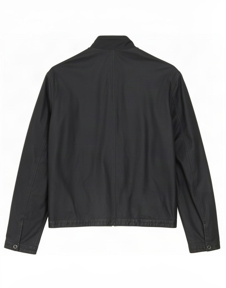 Valstar Herre Læder Bomber Jacket IT 52 XL Navy Blue