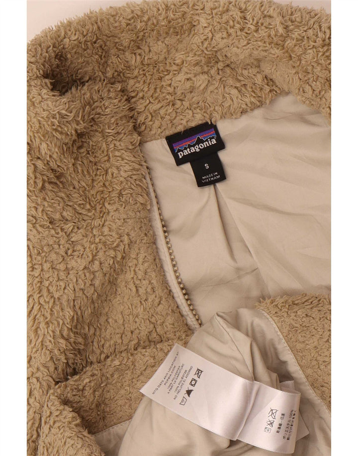 Patagonia Dame Fleece Gilet UK 10 Small Beige Polyester