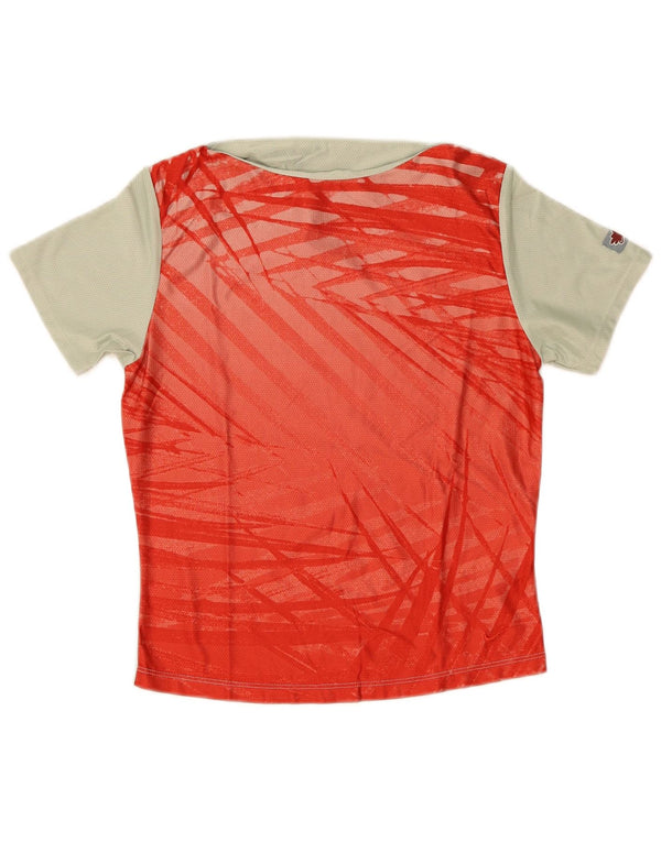 Nike grafisk T-shirt top til kvinder DK 10/12 Medium Rød Colourblock Polyester