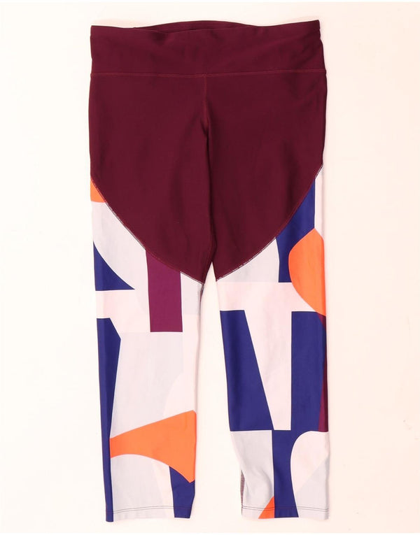 Under Armour Womens Heat Gear Graphic Leggings UK 14 Large Multicoloured