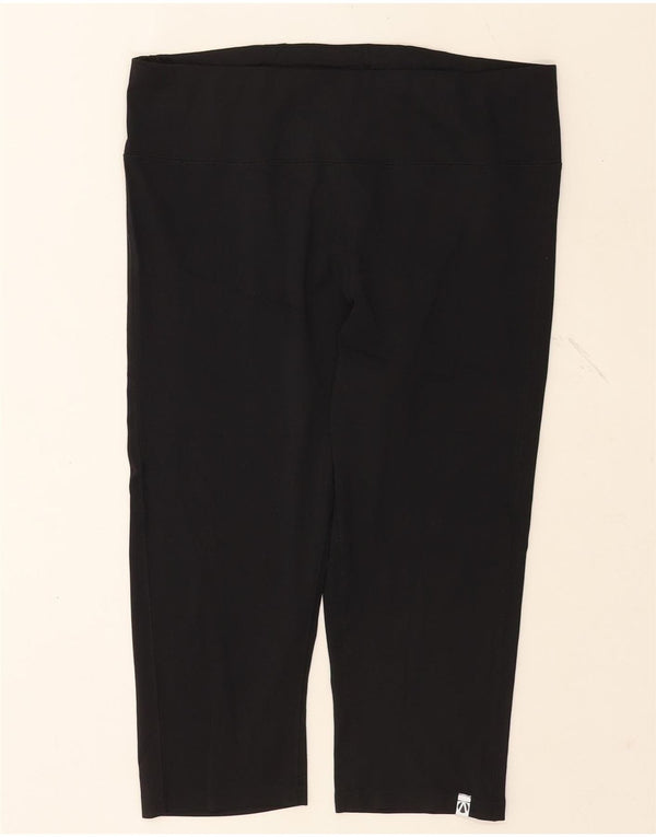 Marks & Spencer Dame Capri Leggings UK 16 Large Black Polyester