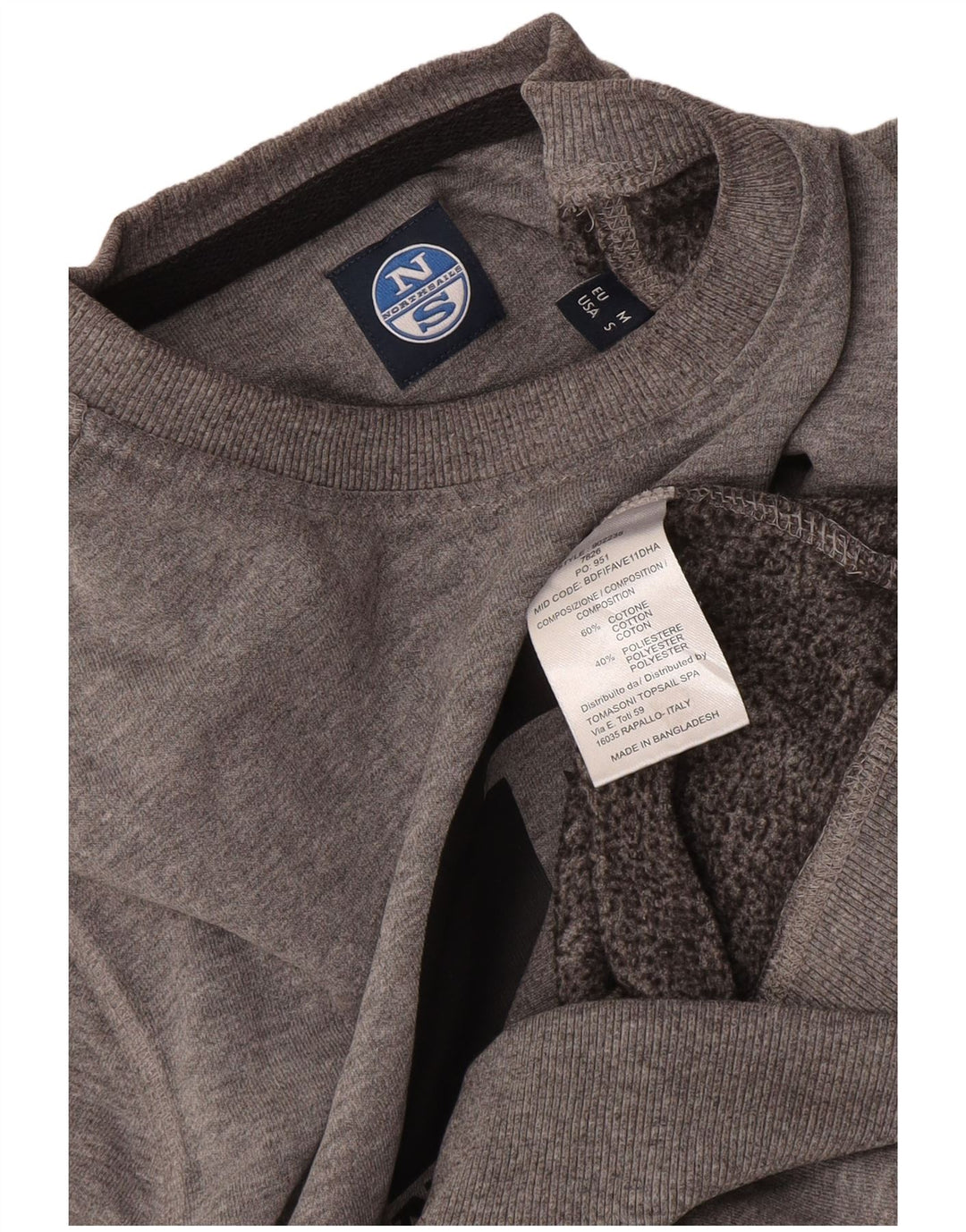 North Sails Herre Grafisk Sweatshirt Jumper Lille Grå Flecked Bomuld