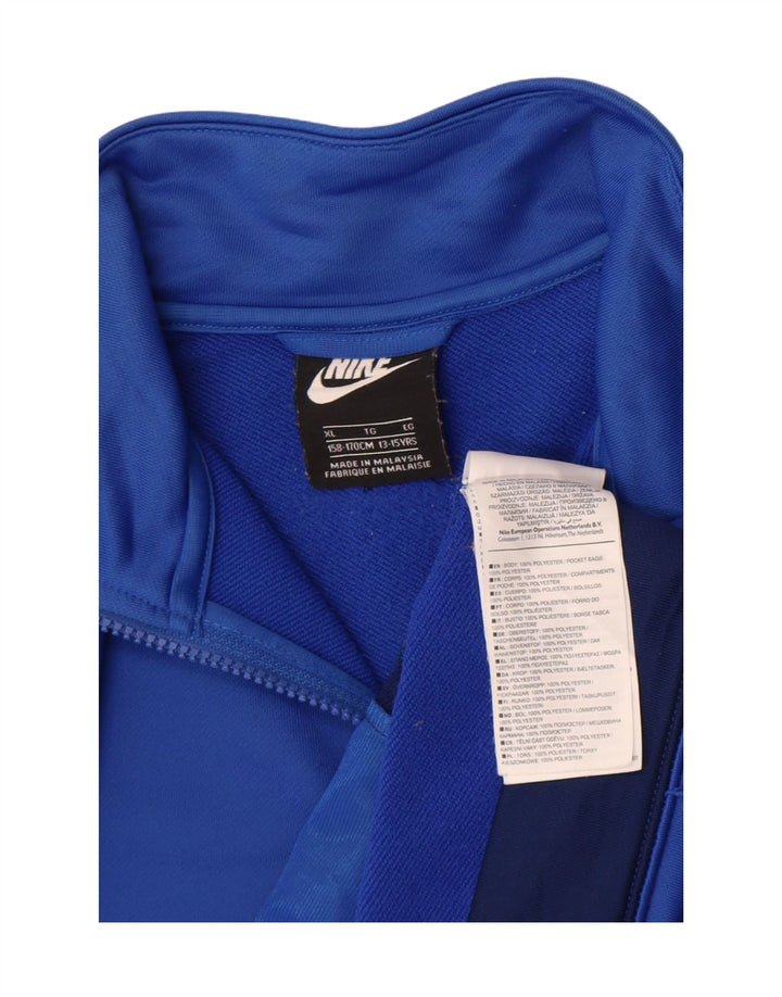 Nike Boys træningsdragt topjakke 13-14 år XL Blå Colourblock Polyester