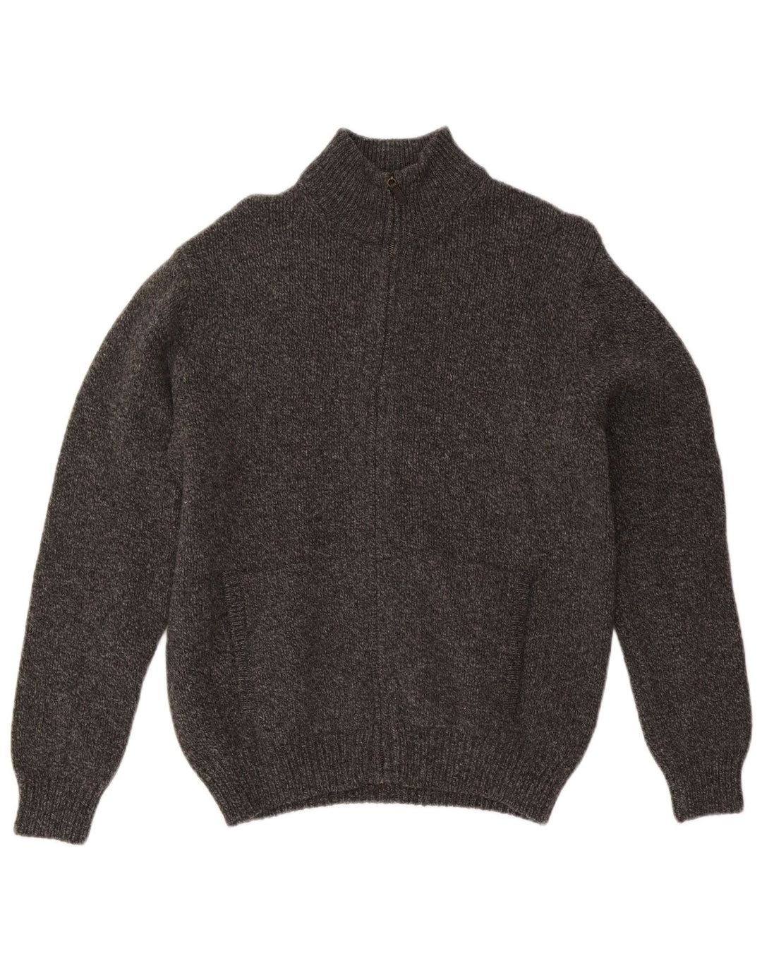 L.L.Bean Herre cardigan sweater Medium Grey Flecked Lammeuld