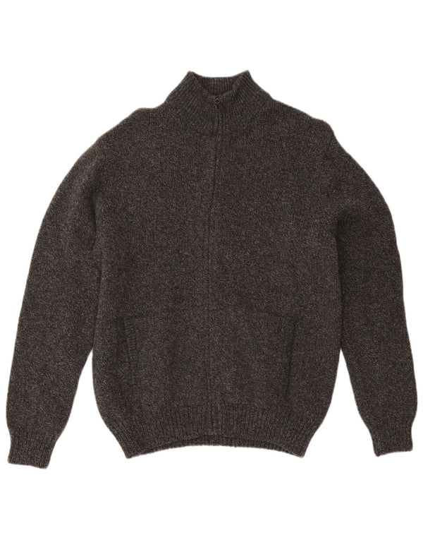 L.L.Bean Herre cardigan sweater Medium Grey Flecked Lammeuld