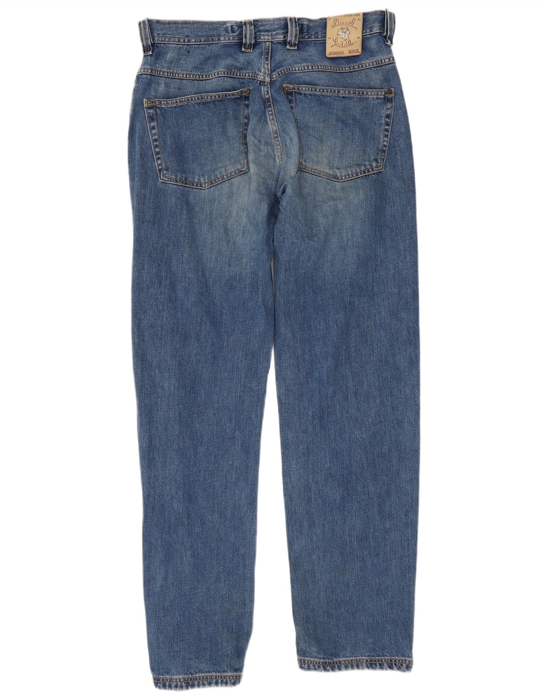 DIESEL Mens Straight Jeans W33 L33 Blue Cotton