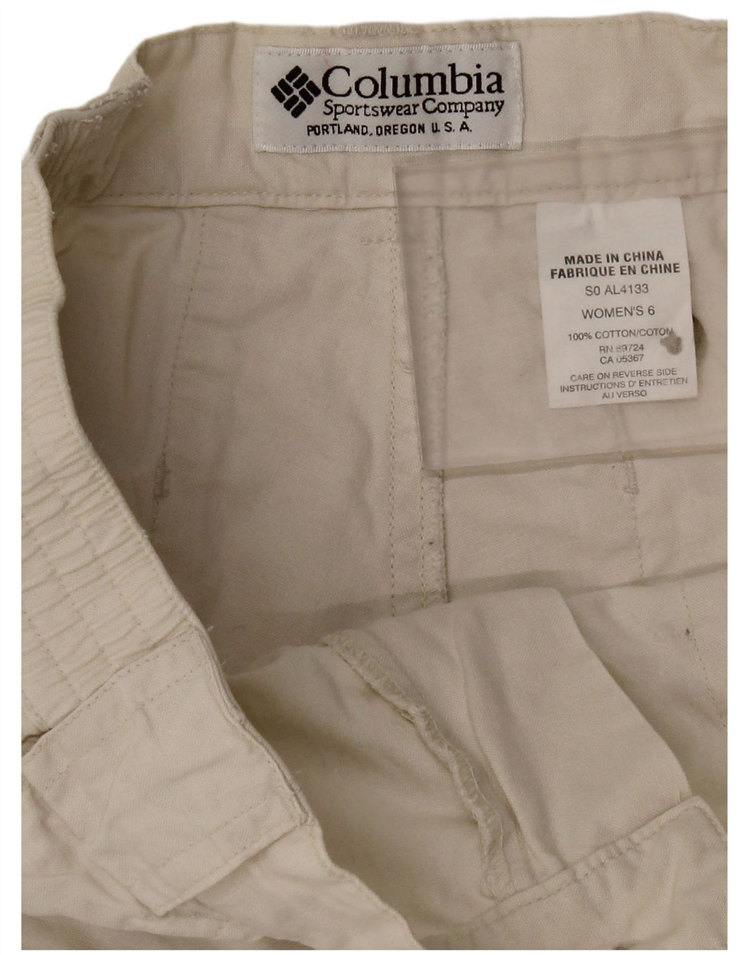 Columbia Womens Cargo Shorts US 6 Medium W28 Beige Bomuld
