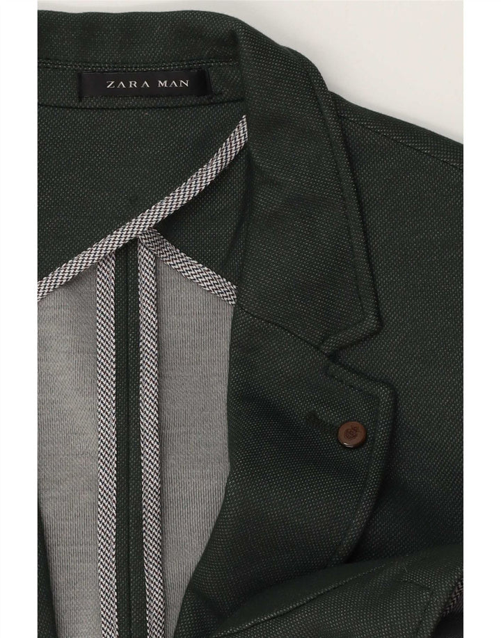 Zara Herre 2-knaps blazerjakke UK 38 Medium Green