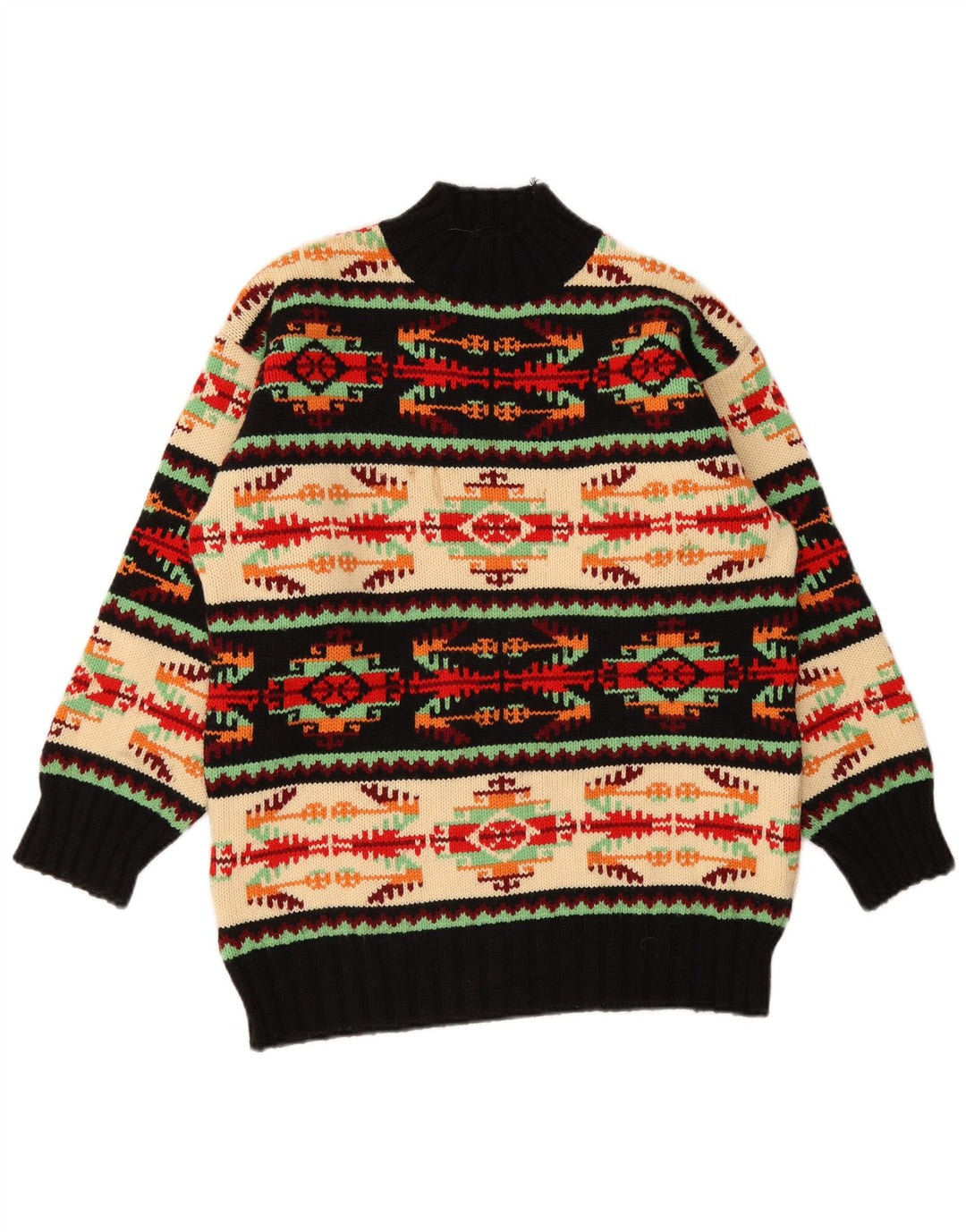 Kookai Dame Turtle Neck Jumper Sweater UK 16 Stor Flerfarvet