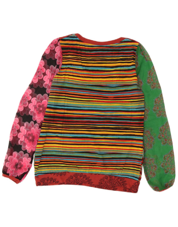 Desigual Dame Grafisk Top Langærmet UK 16 Large Multicolored Floral