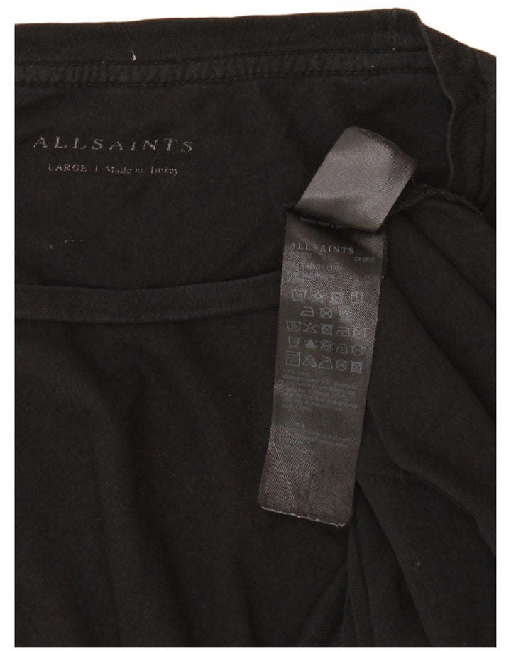 All Saints Herre T-Shirt Top Stor Sort Bomuld