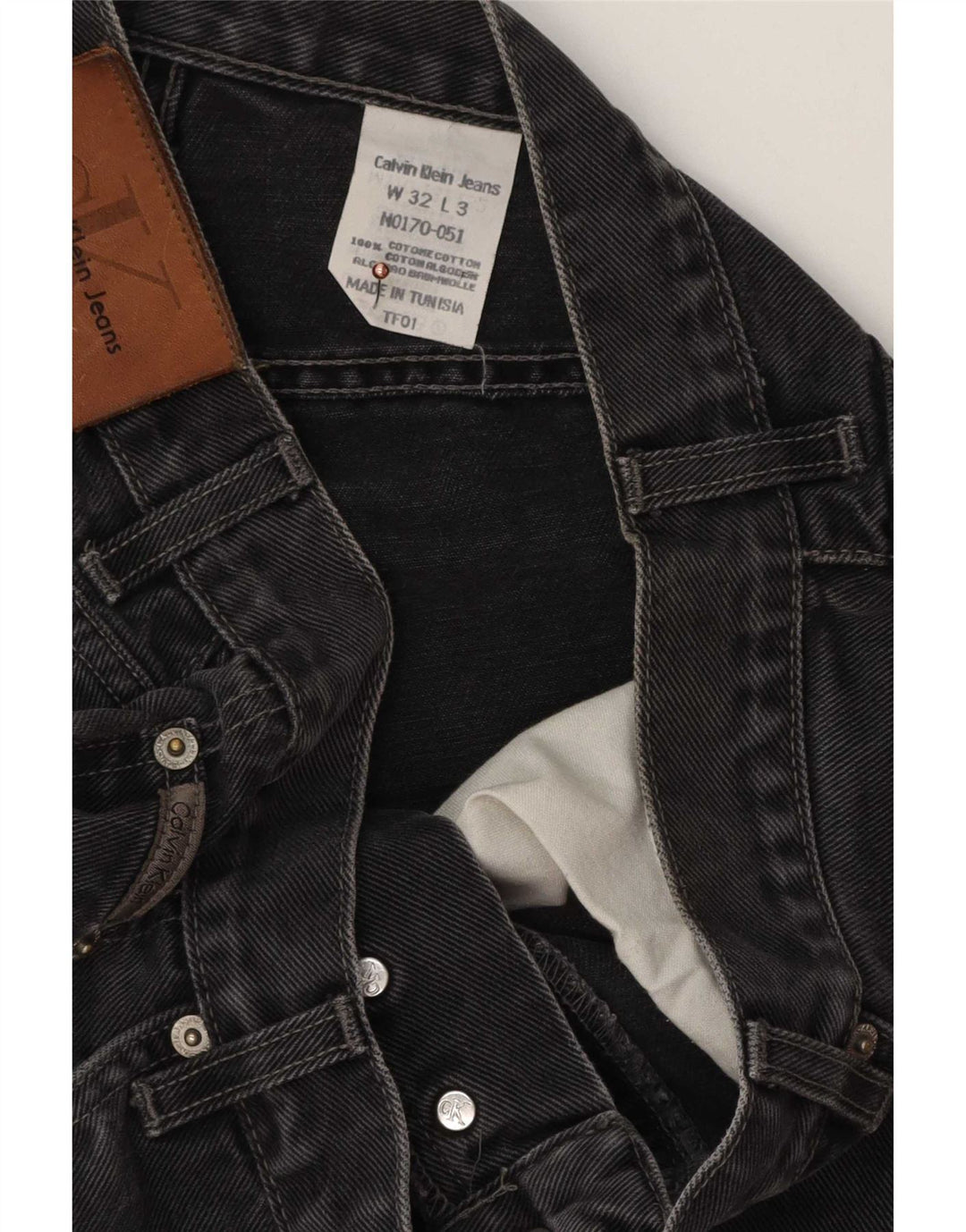 Calvin Klein Herre Tapered Jeans W32 L31 Sort Bomuld