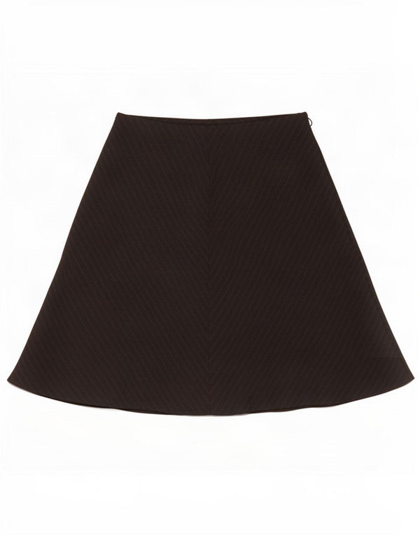 Marks & Spencer A-line nederdel til kvinder UK 12 Medium W30 sort stribet