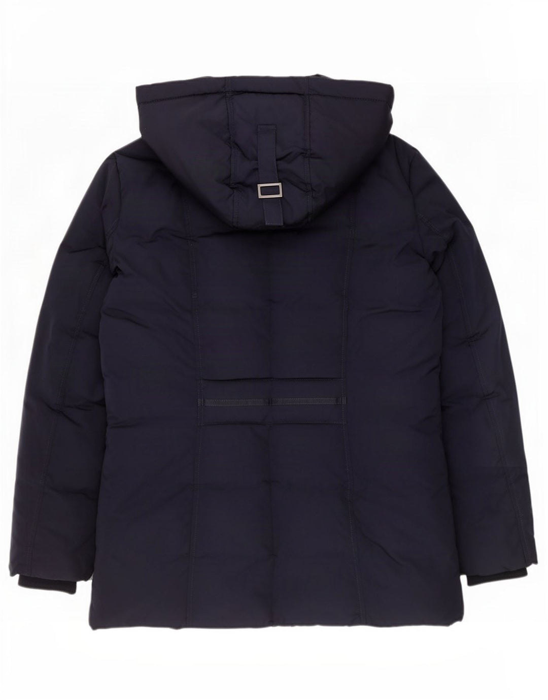 Monsoon Dame Hætte Polstret Jakke UK 14 Medium Navy Blue Polyester
