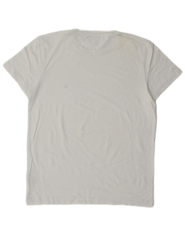 Tommy Hilfiger Herre T-Shirt Top Medium Hvid Bomuld