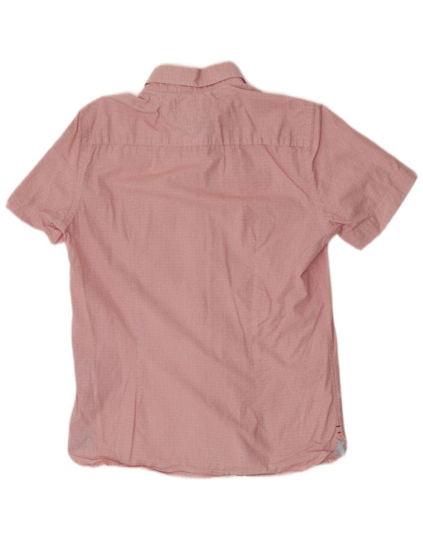 Tommy Hilfiger Herre kortærmet Slim Fit skjorte Medium rød plettet bomuld