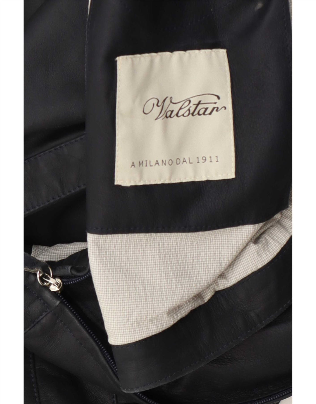 Valstar Herre Læder Bomber Jacket IT 52 XL Navy Blue
