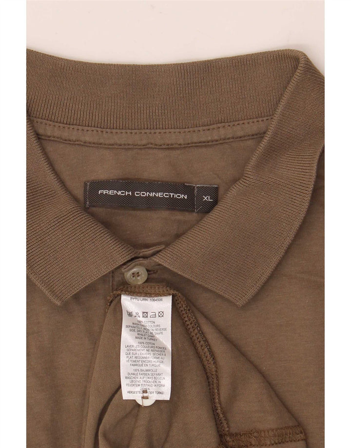 French Connection Herre poloshirt XL brun bomuld