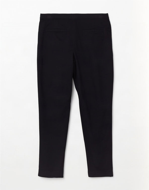 John Lewis Dame Slim Cropped Trousers UK 12 Medium W30 L25 Navy Blue