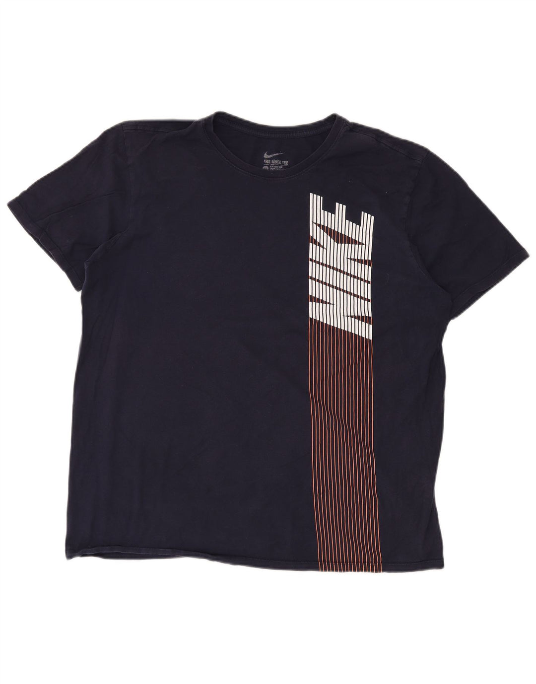 NIKE grafisk T-shirt top til mænd XL marineblå bomuld