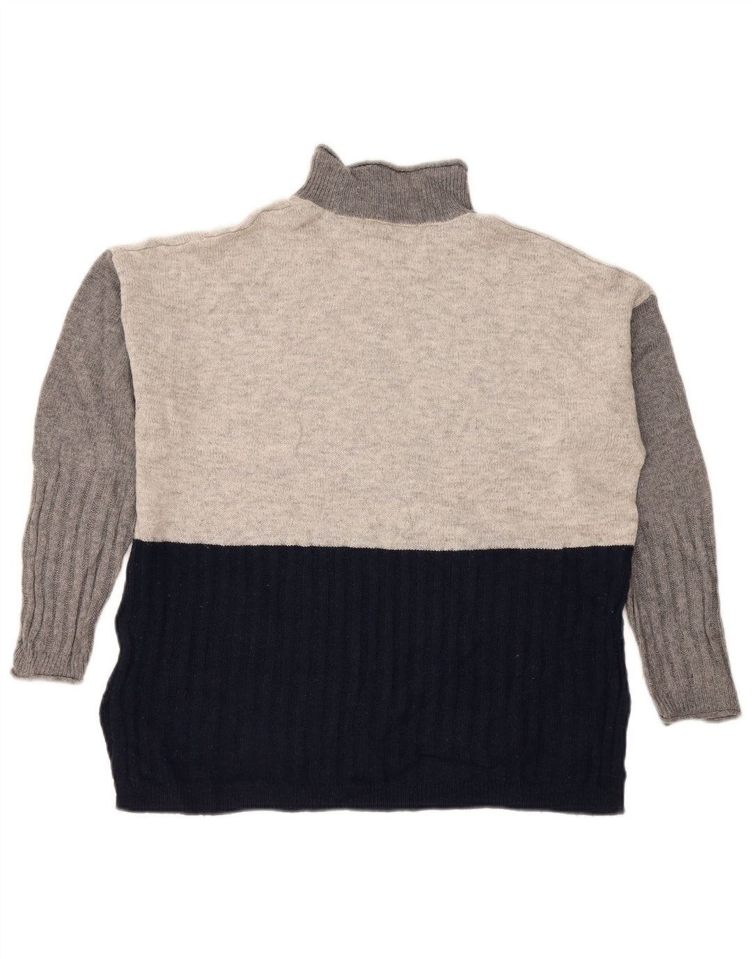 Marks & Spencer Dame Turtle Neck Jumper Sweater UK 14 Medium Navy Blue