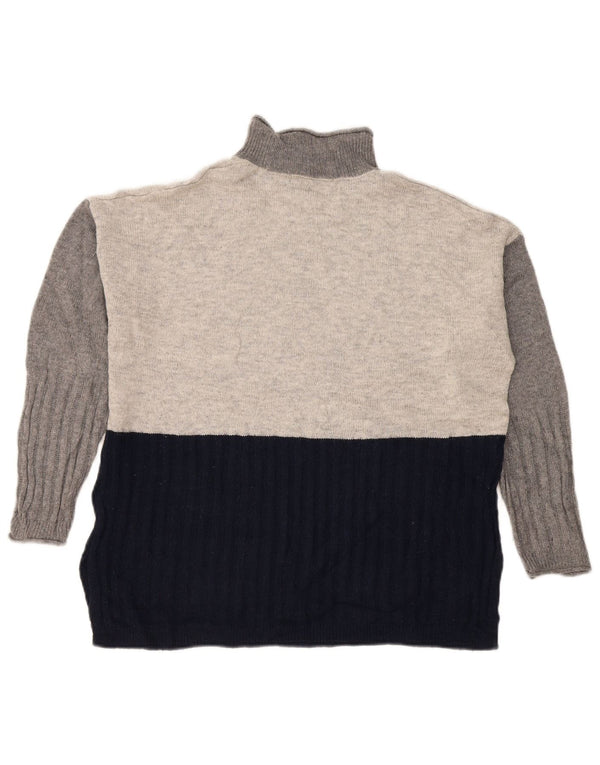 Marks & Spencer Dame Turtle Neck Jumper Sweater UK 14 Medium Navy Blue