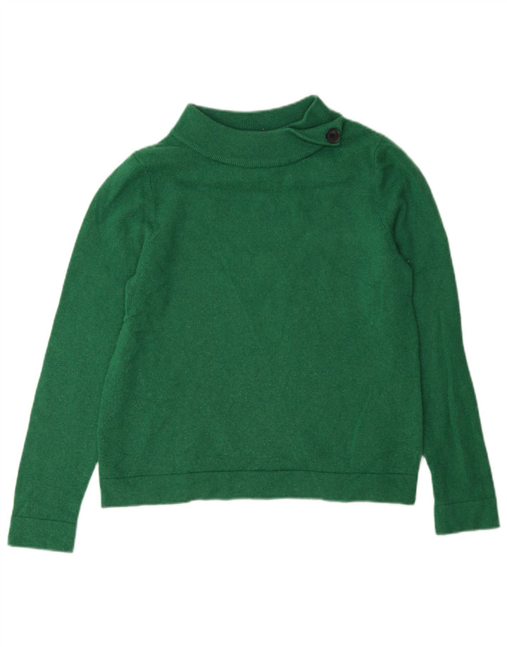 Hobbs Dame Turtle Neck Sweater UK 14 Medium Green Wool