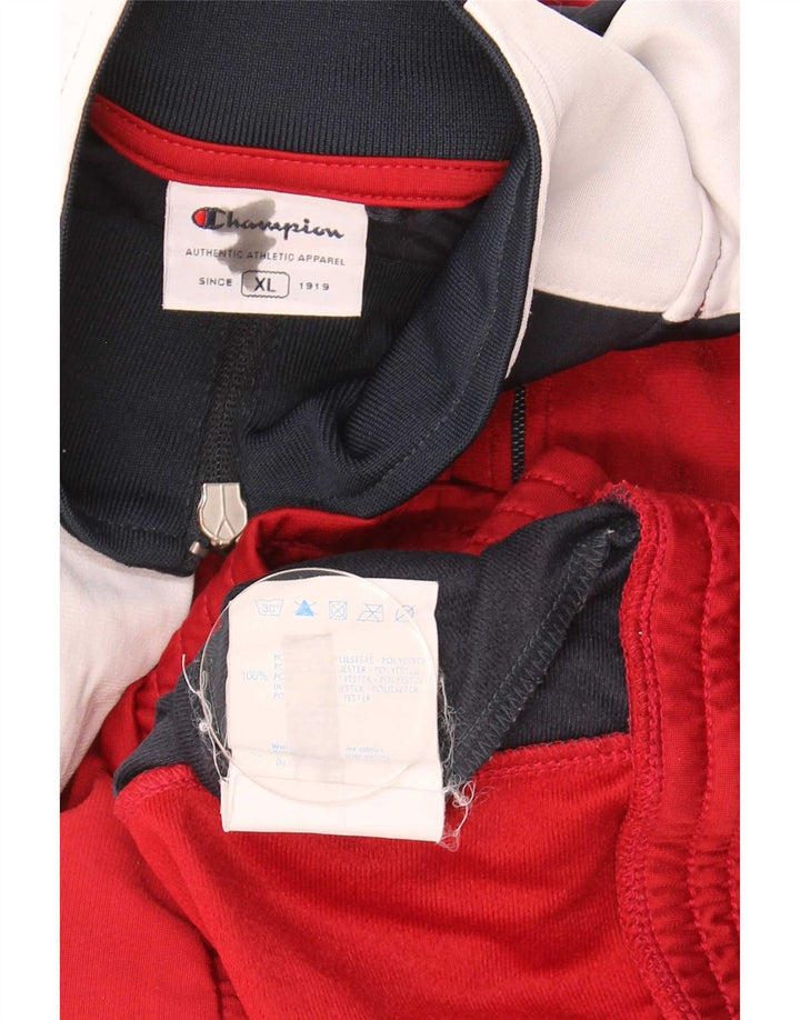 Champion Træningsdragt til mænd Topjakke XL Rød Colourblock Polyester