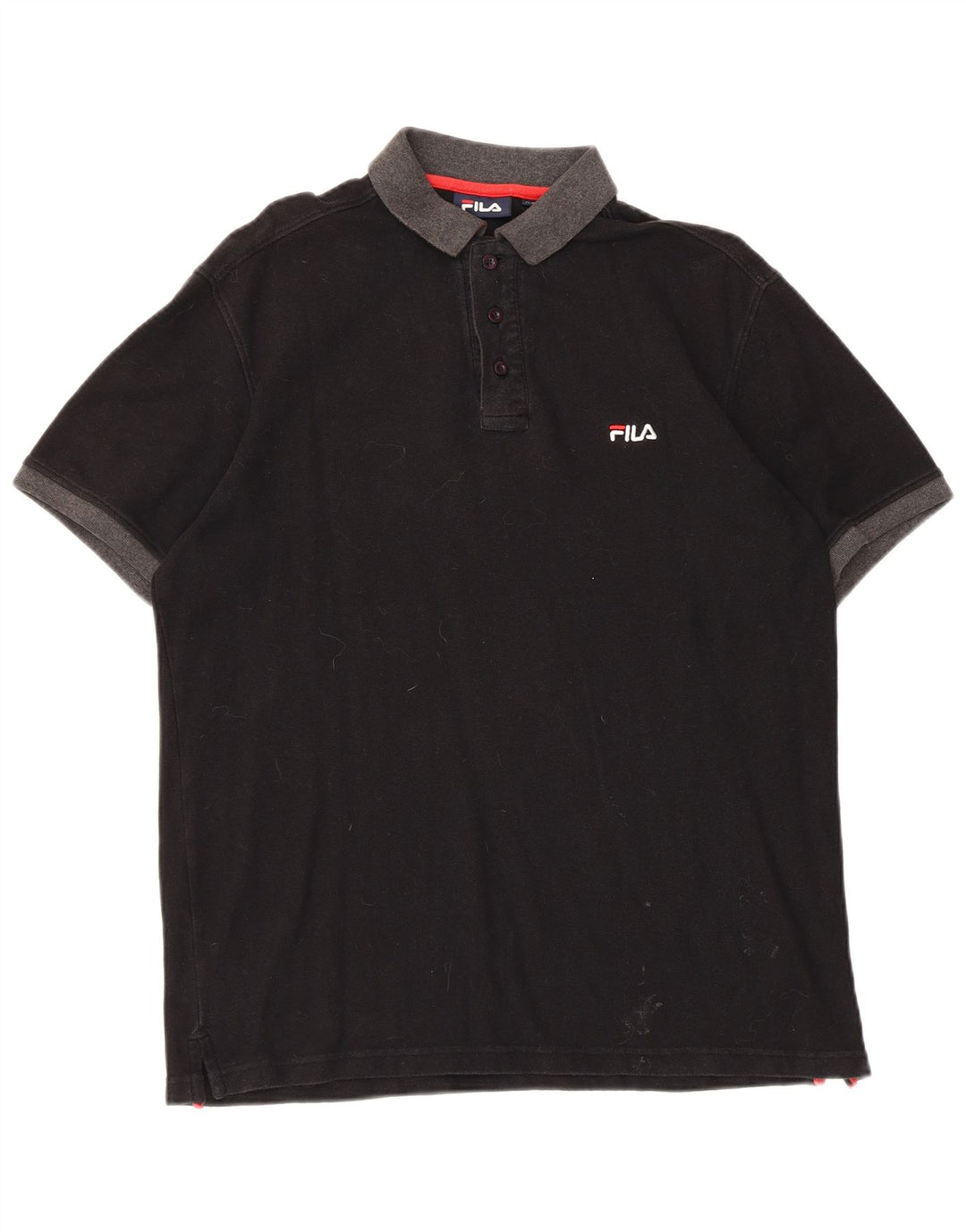Fila Herre poloshirt Medium Sort Bomuld