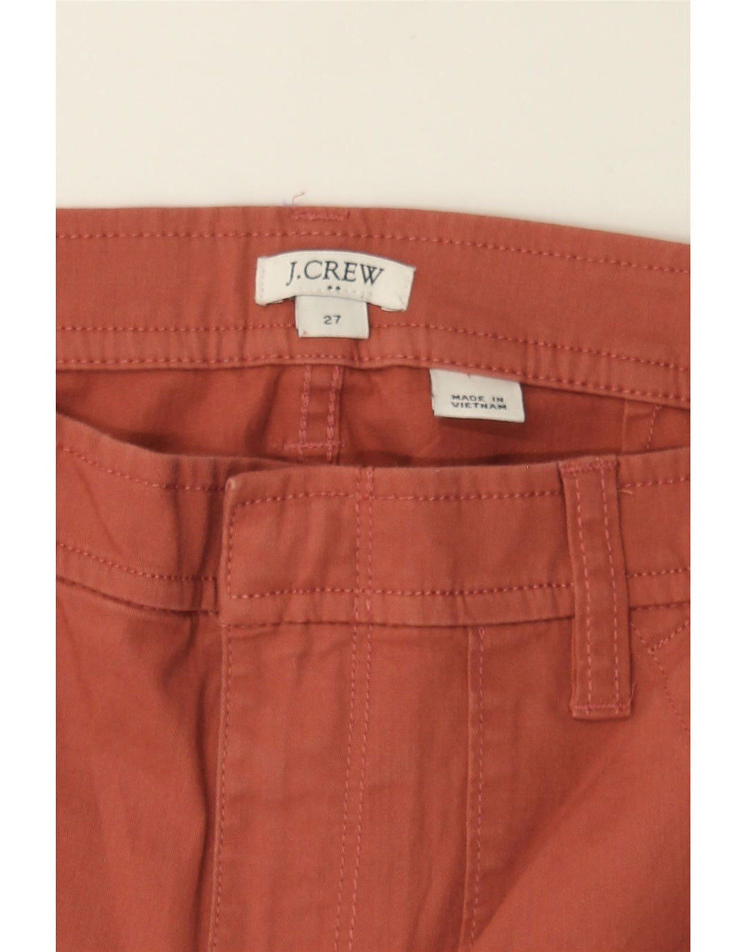 J. CREW Womens Slim Cropped Trousers W27 L27 Brown Cotton Vintage J. Crew and Second-Hand J. Crew from Messina Hembry 