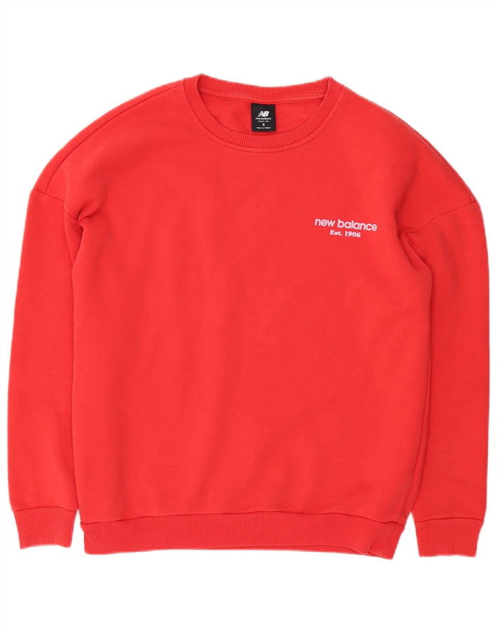 New Balance Herre Sweatshirt Jumper Lille Rød Bomuld