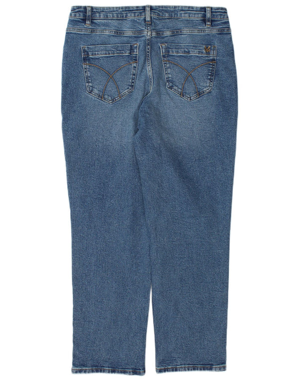 Crew Clothing Dame Straight Jeans UK 12 Medium W34 L28 Blue Cotton