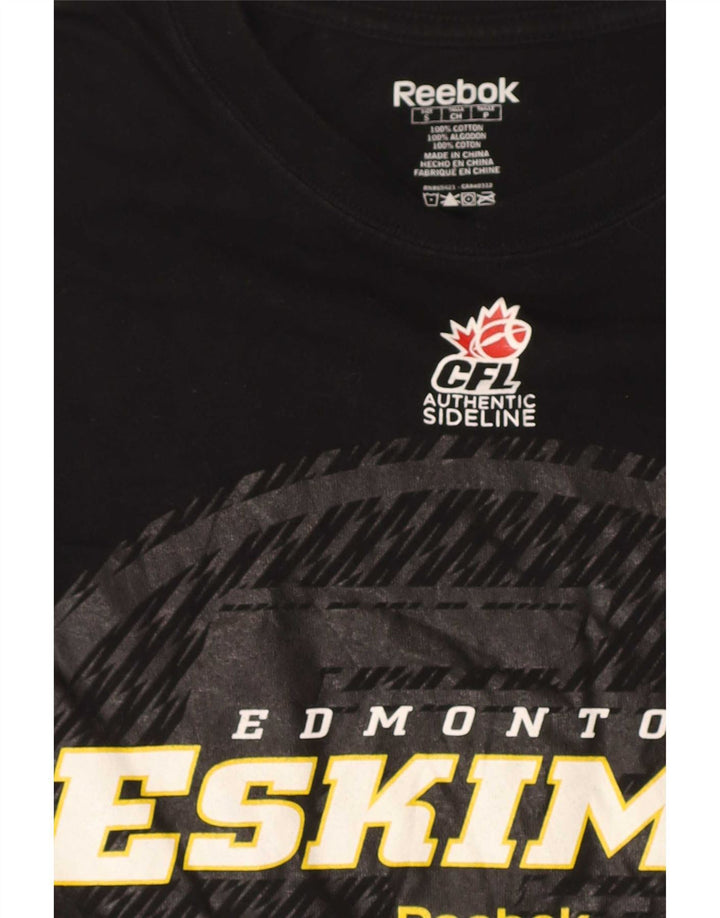 Reebok Herre Regular Graphic T-Shirt Top Lille sort bomuld
