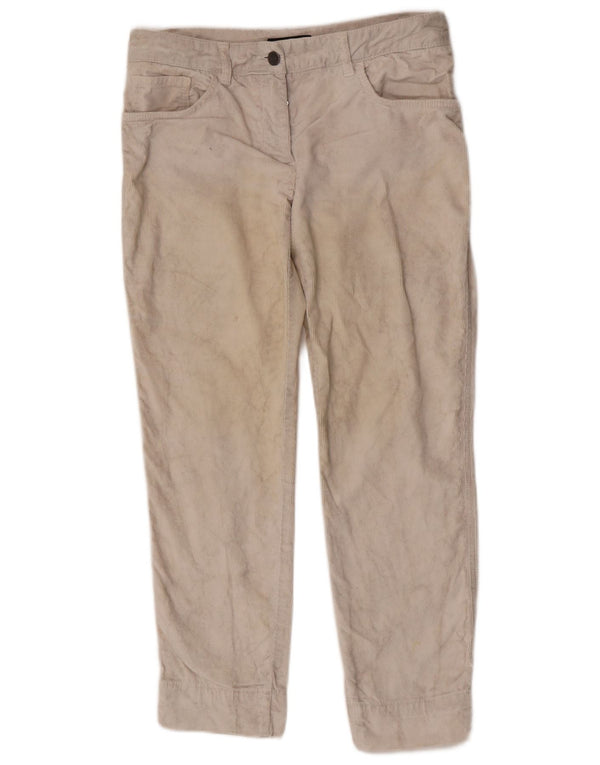 Dolce & Gabbana koniske fløjlsbukser til kvinder IT 42 Medium W28 L27 Beige
