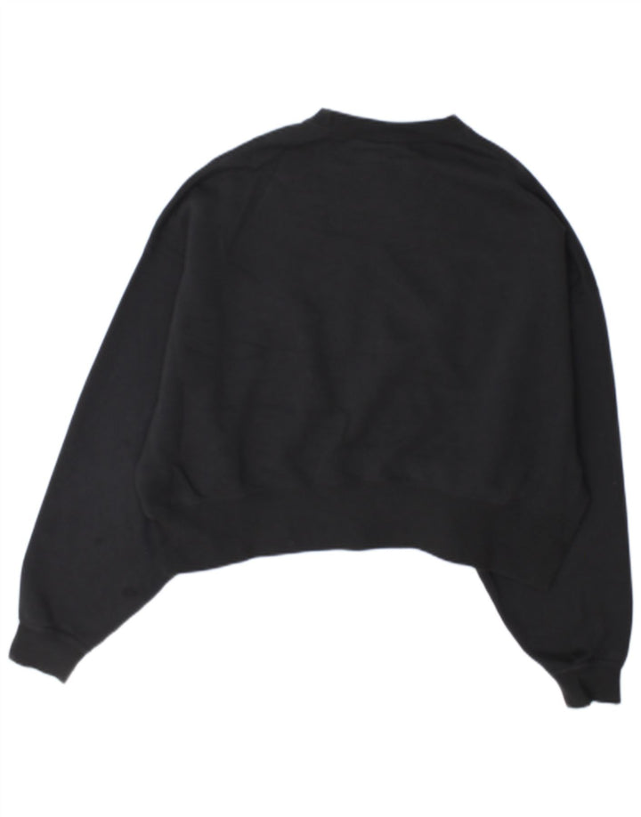 Nike Dame Oversized Sweatshirt Jumper UK 10 Small Black Bomuld